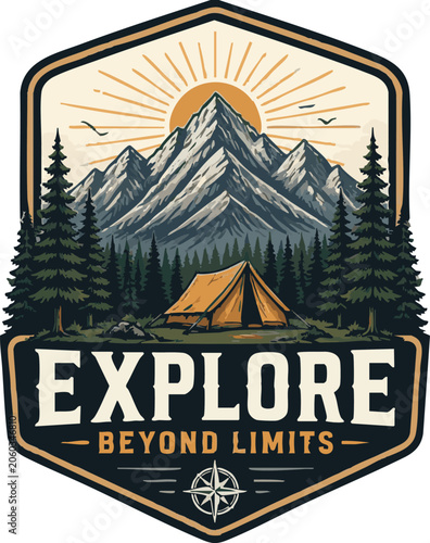 Mountain Camping Badge (EXPLORE BEYOND LIMITS)