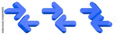 Φωτογραφία bidirectional arrow icon 3d render