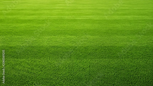Horizontal Mowing Line Football Grass Background with Copy Space