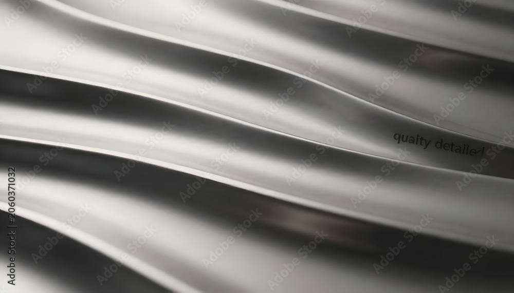 Obraz premium A polished silver brushed metal texture background with a shiny metallic stainless steel surface pattern and gray chrome reflections on a light aluminium plate backdrop, created with generative ai