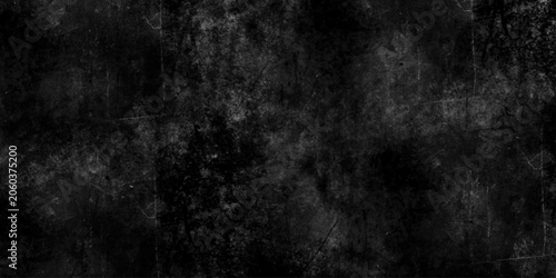 Konstfotografi Dark grunge background, black and charcoal concrete surface, distressed stone texture, moody shadows, rough abstract backdrop, cinematic lighting, seamless industrial wall, black paper texture