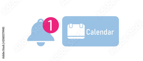 Quadro su tela Digital calendar notification icon for event reminder and appointment scheduling