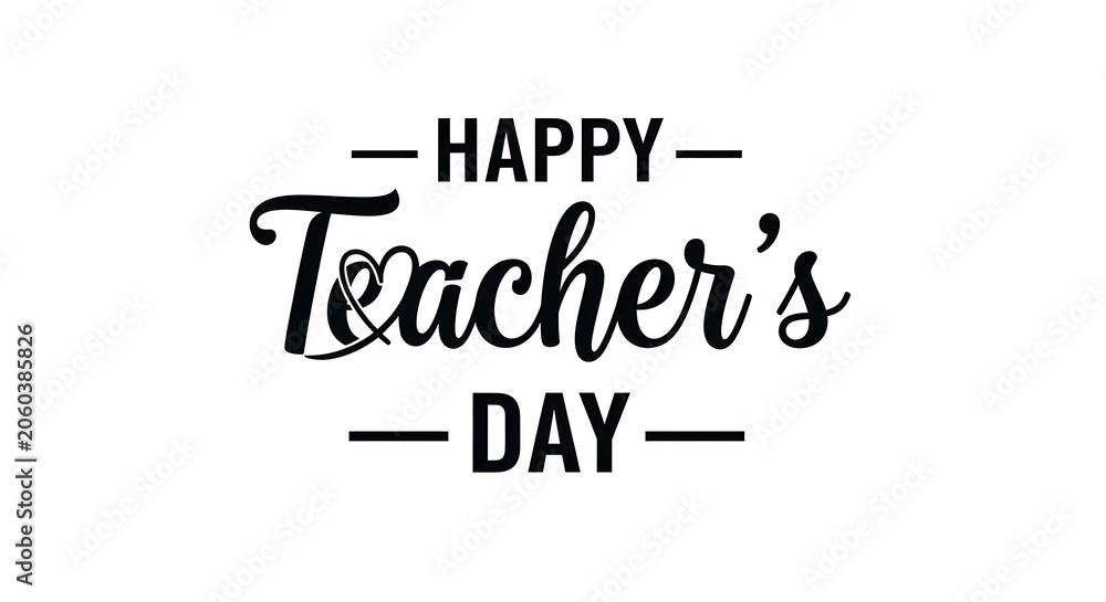 Obraz premium Happy teachers day greeting card