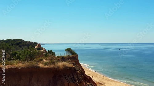 Falesia beach the Algarve, Portugal beautiful sandy praia near Vilamoura and Albufeira