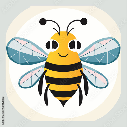 Cute Cartoon Bee Illustration