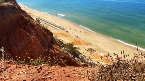 Falesia beach the Algarve, Portugal beautiful sandy praia near Vilamoura and Albufeira