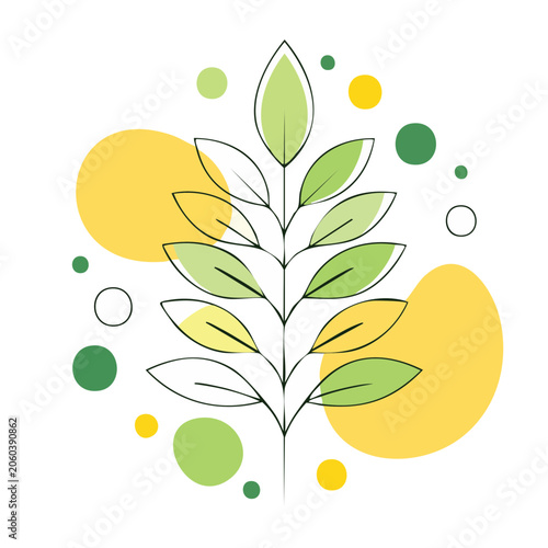 Flat design sunflower vector illustration