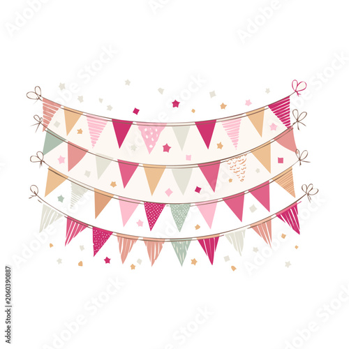 Geometric triangle pattern with stars and dots
