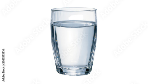 Obraz na plátne Clear glass tumbler filled with pure water, isolated on transparent background