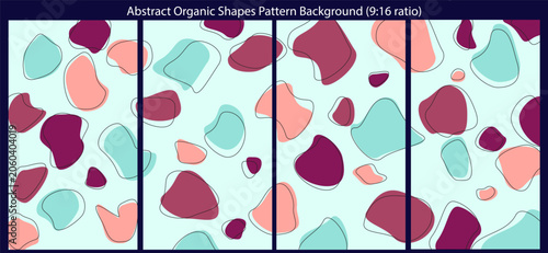 Modern abstract organic shapes pattern background. Suitable for flyers, brochures, banners, books, posters, etc.