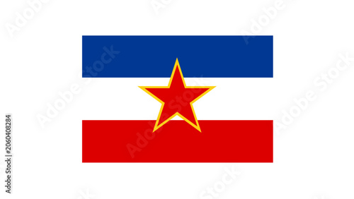 Foto Flag with blue white