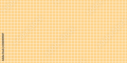 Pastel beige grid paper texture seamless pattern. Minimal retro geometric background vector