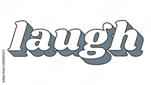 Photos Laugh word png retro typography