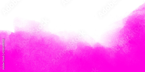 Pink watercolor splash bottom border isolated on transparent background