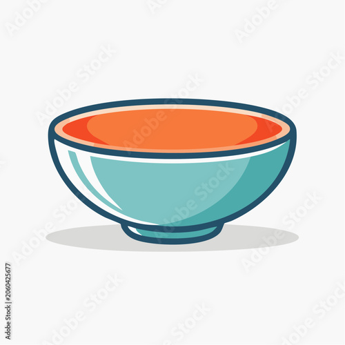 Cartoon bowl of soup illustration