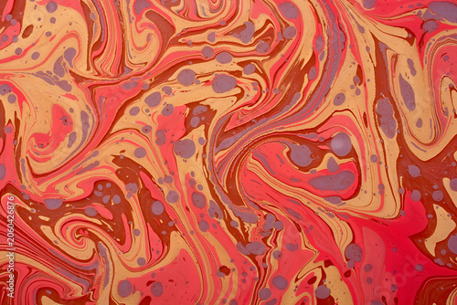 Fluid Ebru Marbling Art Texture