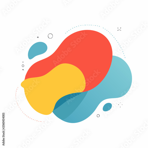 Abstract Fluid Shapes with Gradient Colors