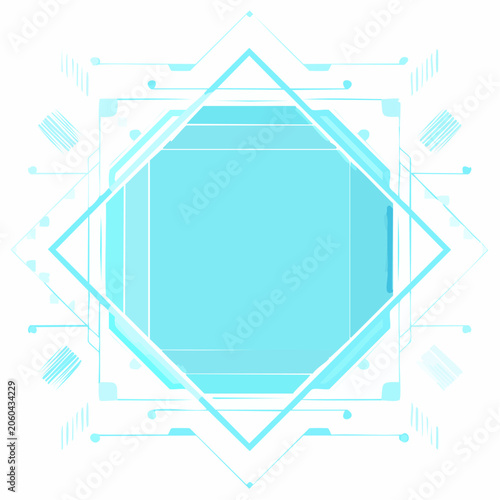 Futuristic Geometric Design with Blue Tones