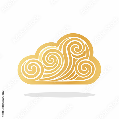 Golden Cloud Swirls Icon