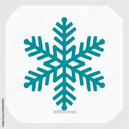Teal Snowflake Icon