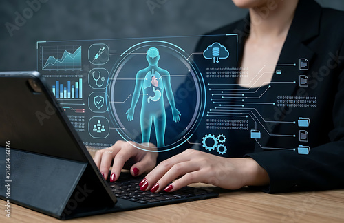 Modern Medical Artificial Intelligence Hologram for Digital Healthcare Diagnosis and Analysis