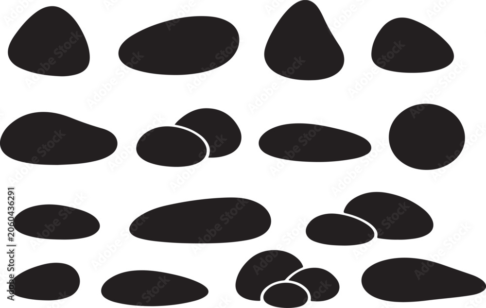 Fototapeta premium Minimalist Abstract Silhouette Elements Collection
