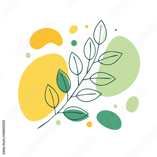 Flat design sunflower vector illustration