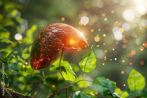 3d illustration human body liver