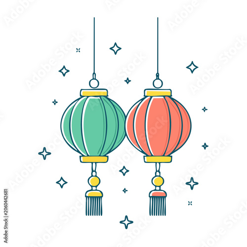Flat design hot air balloons with baskets