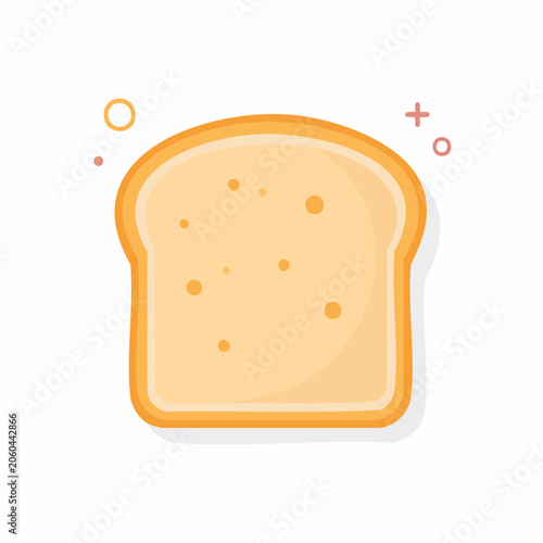 Vector illustration of a slice of bread