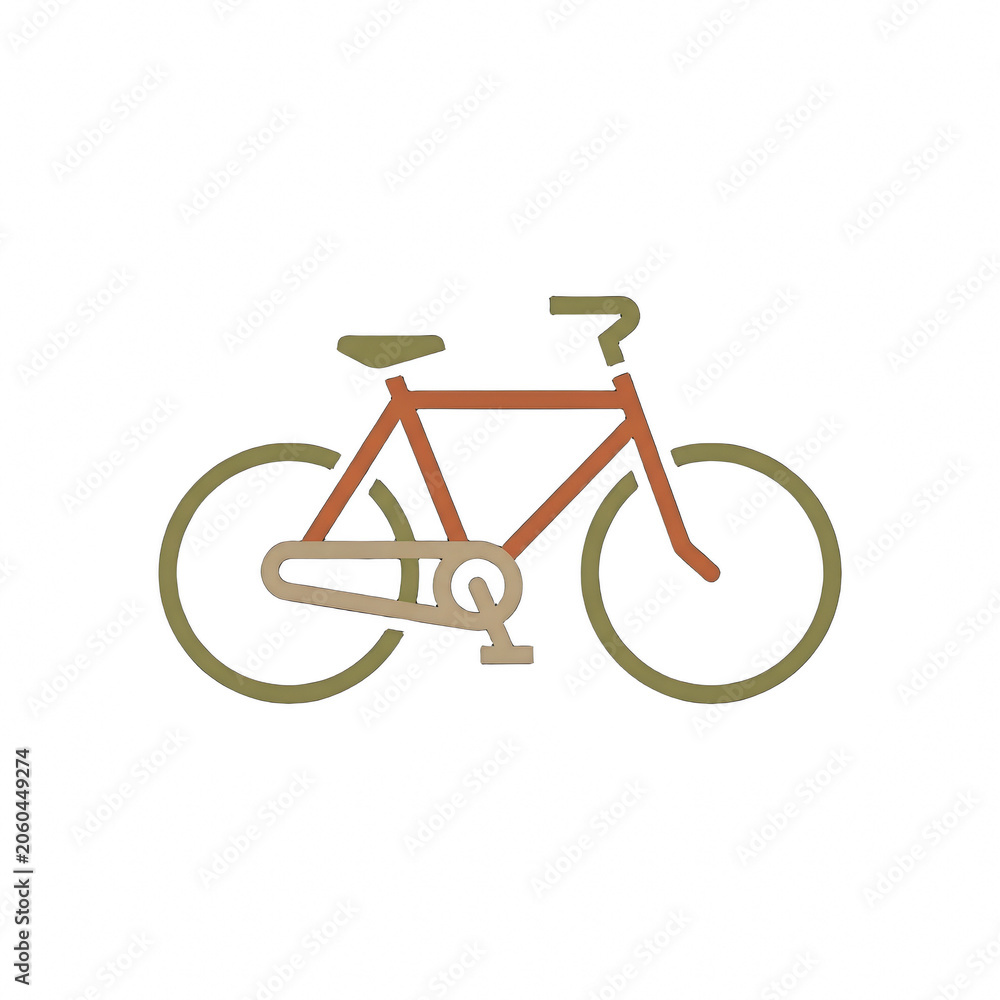 Fototapeta premium Minimalist bicycle line art icon