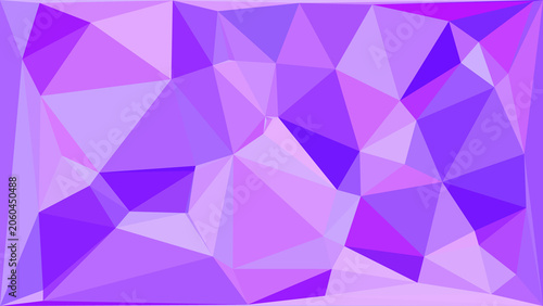 Plakat Abstract purple geometric background with low poly triangular pattern for modern web design