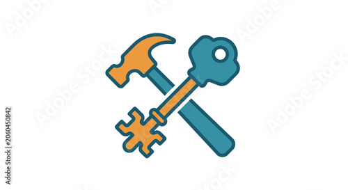 Minimalist Flat 2D Logo Icon for Small Business Saturday Artisan Workshop and Local Craft Studio Creative Design