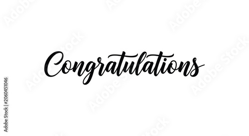 Konstfotografi Calligraphy word congratulations elegant black script silhouette
