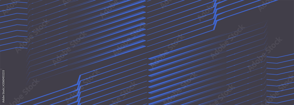 Fototapeta premium Futuristic dark abstract dynamic sports background with blue diagonal halftone lines. Vector illustration