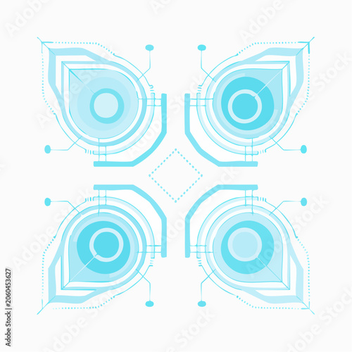 Abstract Futuristic Digital Interface Design