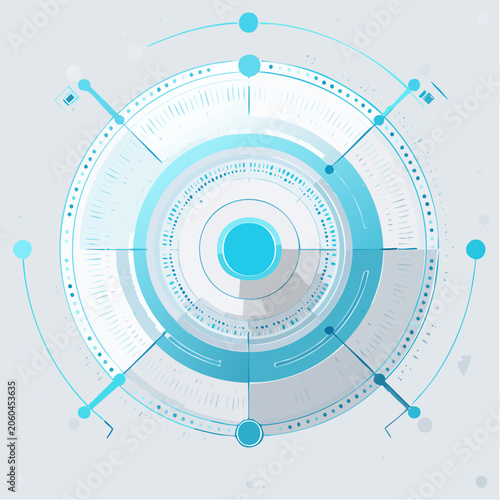 Abstract Futuristic Circular Interface Design