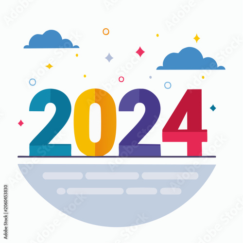 Happy New Year 2024 Celebration Graphic