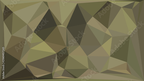 Bild auf Leinwand Muted olive green geometric low poly abstract background with subtle triangular