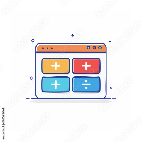 Flat design smartphone with app icons