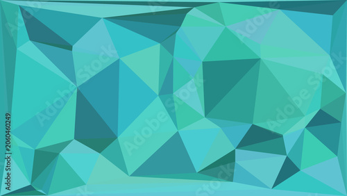 Cool teal blue geometric background with modern triangular facets for tech and web projects