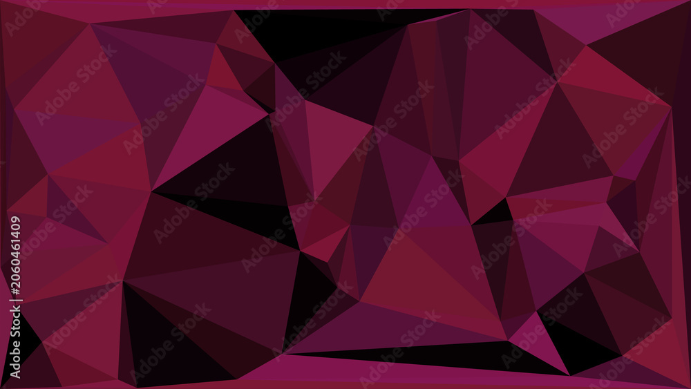Obraz premium Dark burgundy low poly geometric background featuring sharp triangular facets for elegant design
