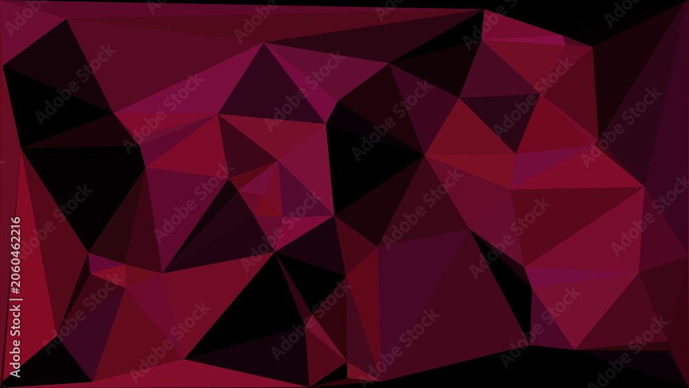 Naklejka premium Abstract dark red geometric low poly background with sharp triangular shapes and modern texture