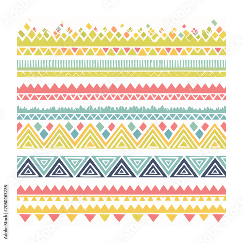 Colorful geometric zigzag pattern stripes