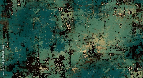Abstract green and dark textured digital art background isolated on transparent background