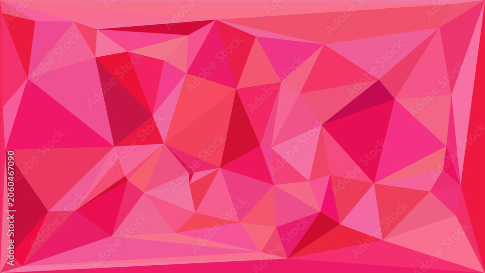 Obraz premium Abstract geometric low poly background in bright pink and magenta shades for creative projects