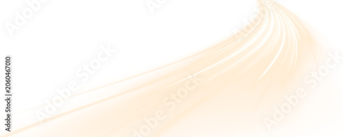 Golden energy streams flow above a modern highway with radiant flare effects. Smooth light patterns add sophistication. Clean vector design PNG.