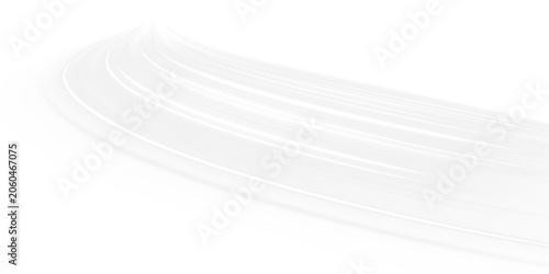 Slika na platnu White glowing waves stretch over a sleek expressway beneath a dramatic night sky