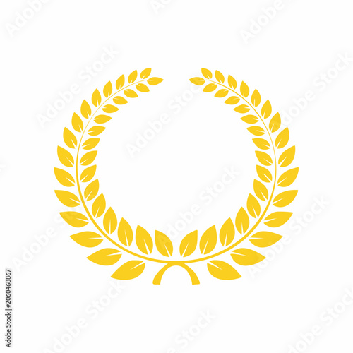 Golden Laurel Wreath Icon