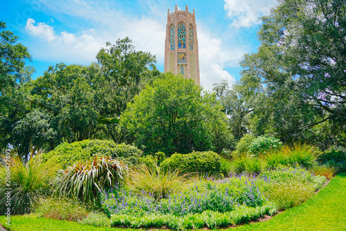 The landscape of Bok tower garden in lake wales of Florida